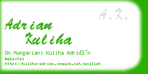 adrian kuliha business card